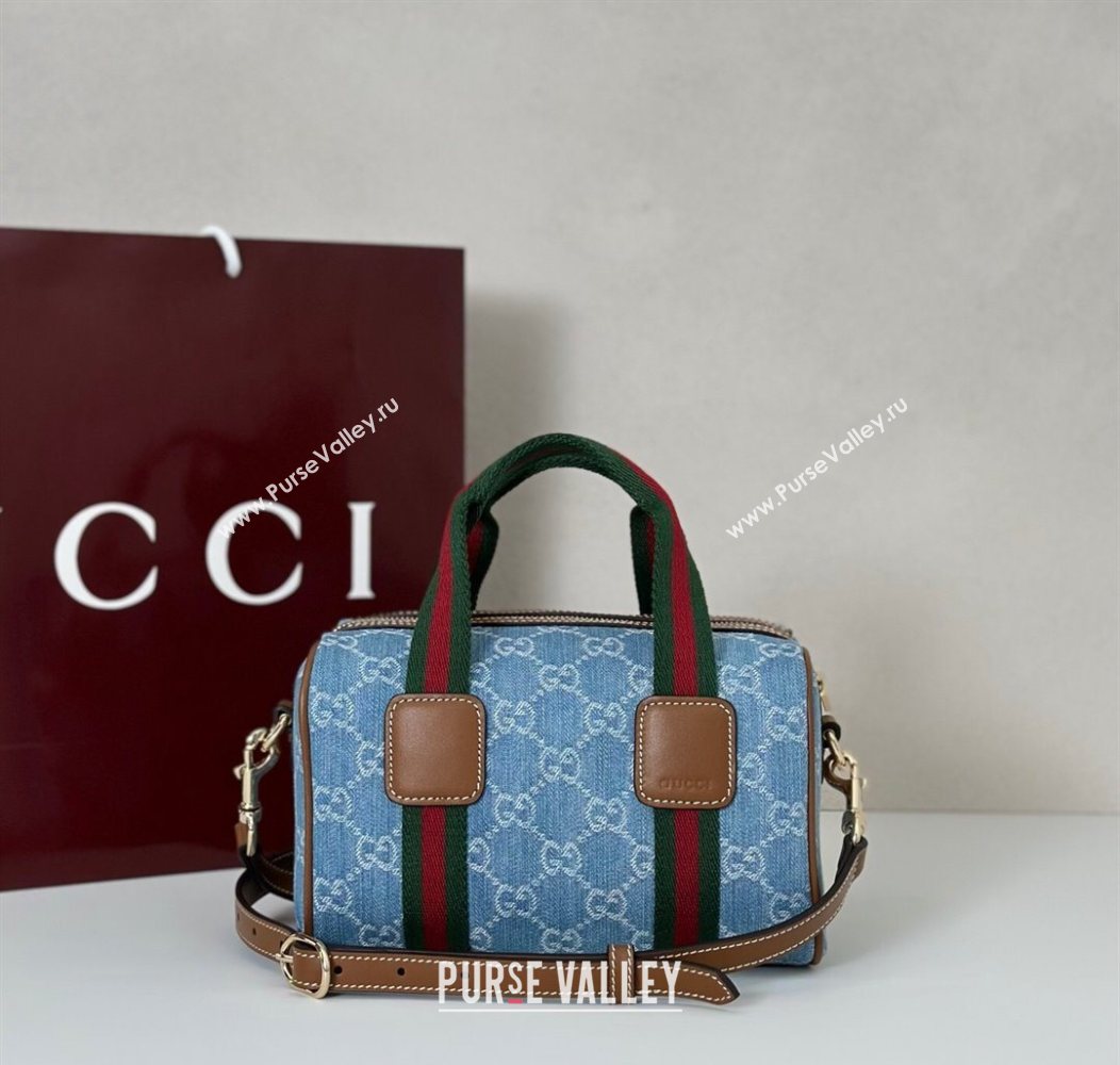 Gucci Mini GG Denim handbag Blue2 2025 859975 (DLH-250930038)