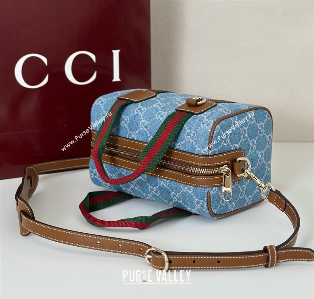 Gucci Mini GG Denim handbag Blue2 2025 859975 (DLH-250930038)