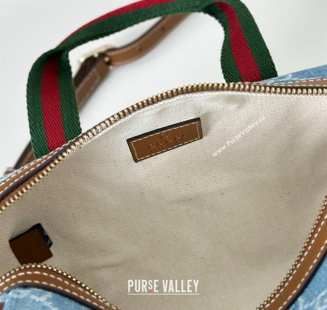 Gucci Mini GG Denim handbag Blue2 2025 859975 (DLH-250930038)