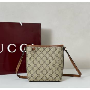 Gucci GG Canvas Emblem Nano Bucket Bag Beige/Brown 2025 847090 (DLH-250930059)