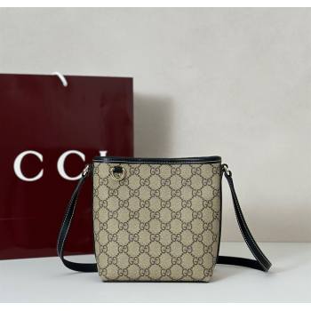 Gucci GG Canvas Emblem Nano Bucket Bag Beige/Black 2025 847090 (DLH-250930060)