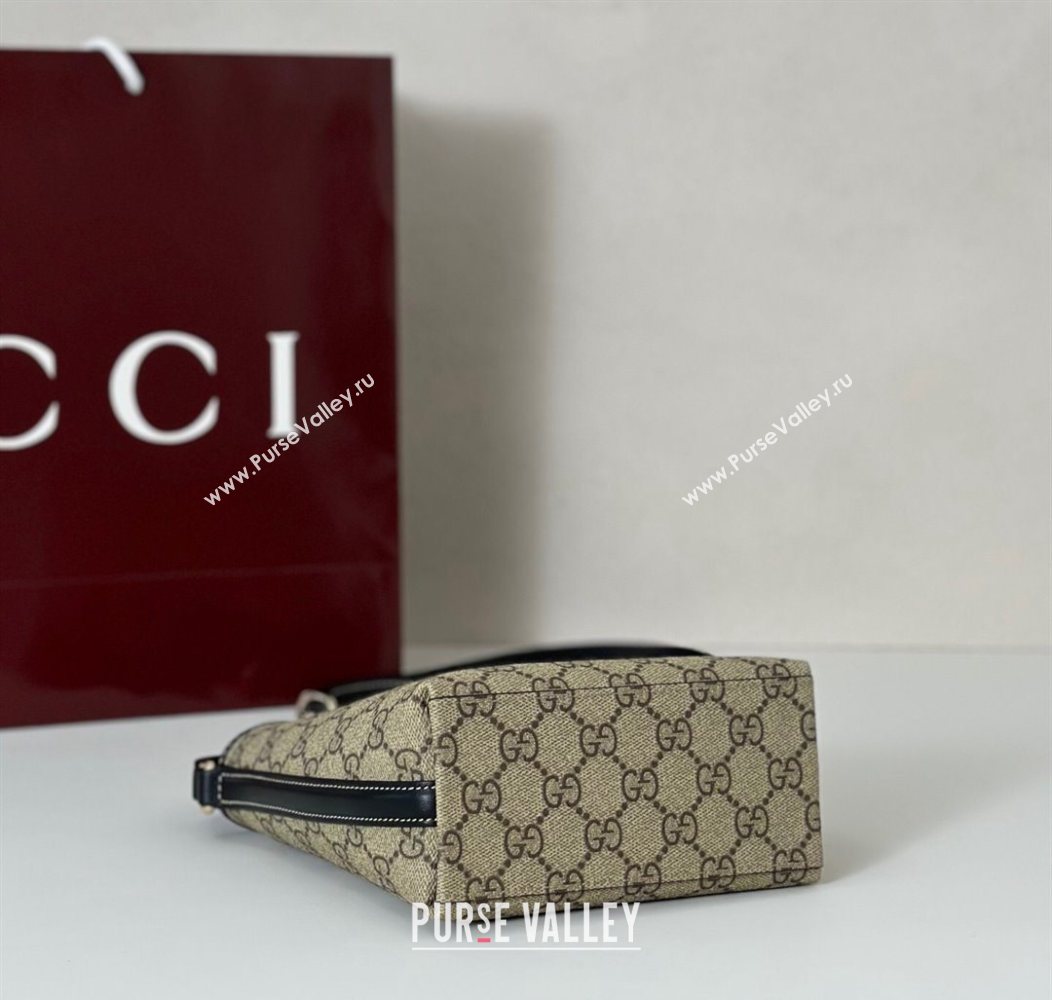 Gucci GG Canvas Emblem Nano Bucket Bag Beige/Black 2025 847090 (DLH-250930060)