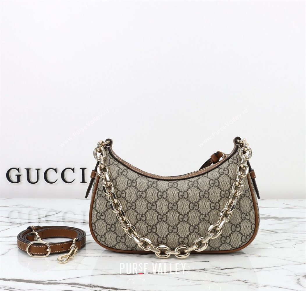 Gucci GG Canvas Emblem Small Shoulder bag 847447 Beige/Brown 2025 (DLH-250930064)