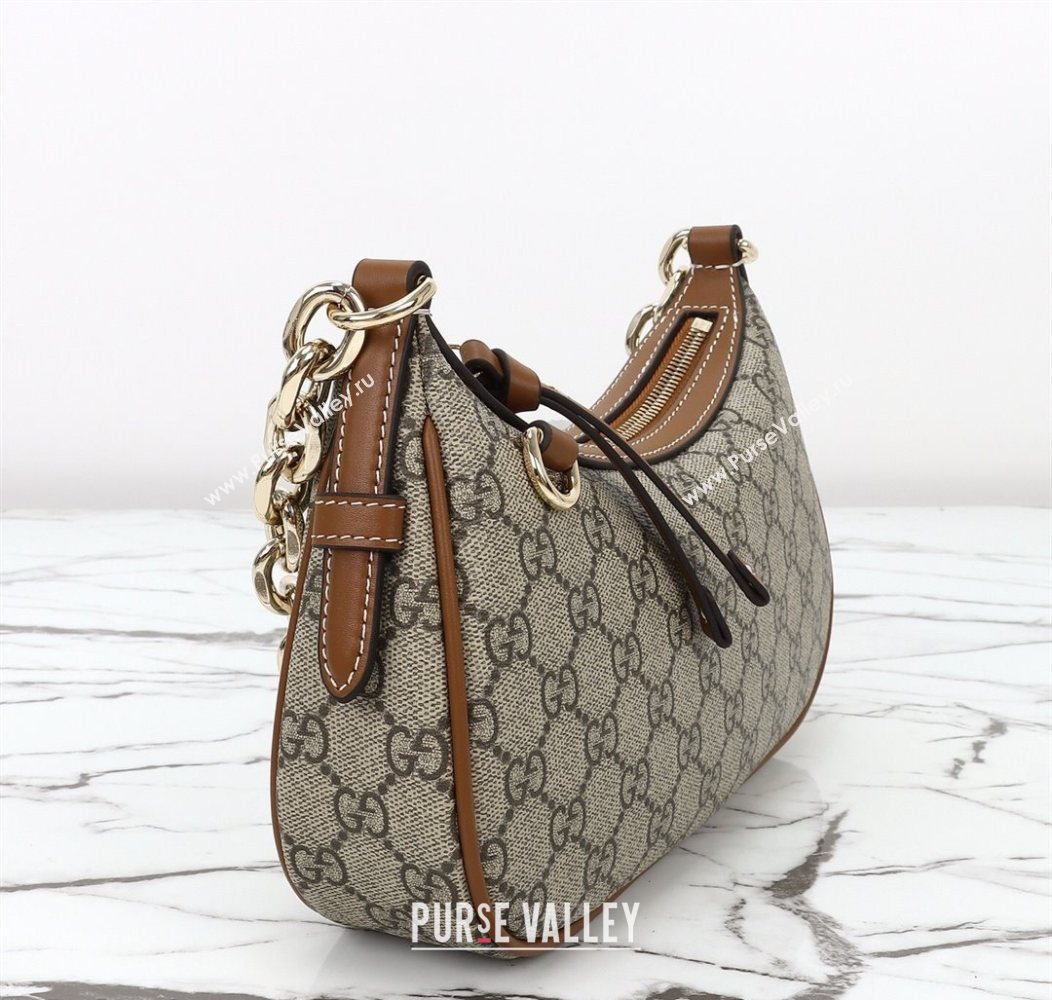 Gucci GG Canvas Emblem Small Shoulder bag 847447 Beige/Brown 2025 (DLH-250930064)