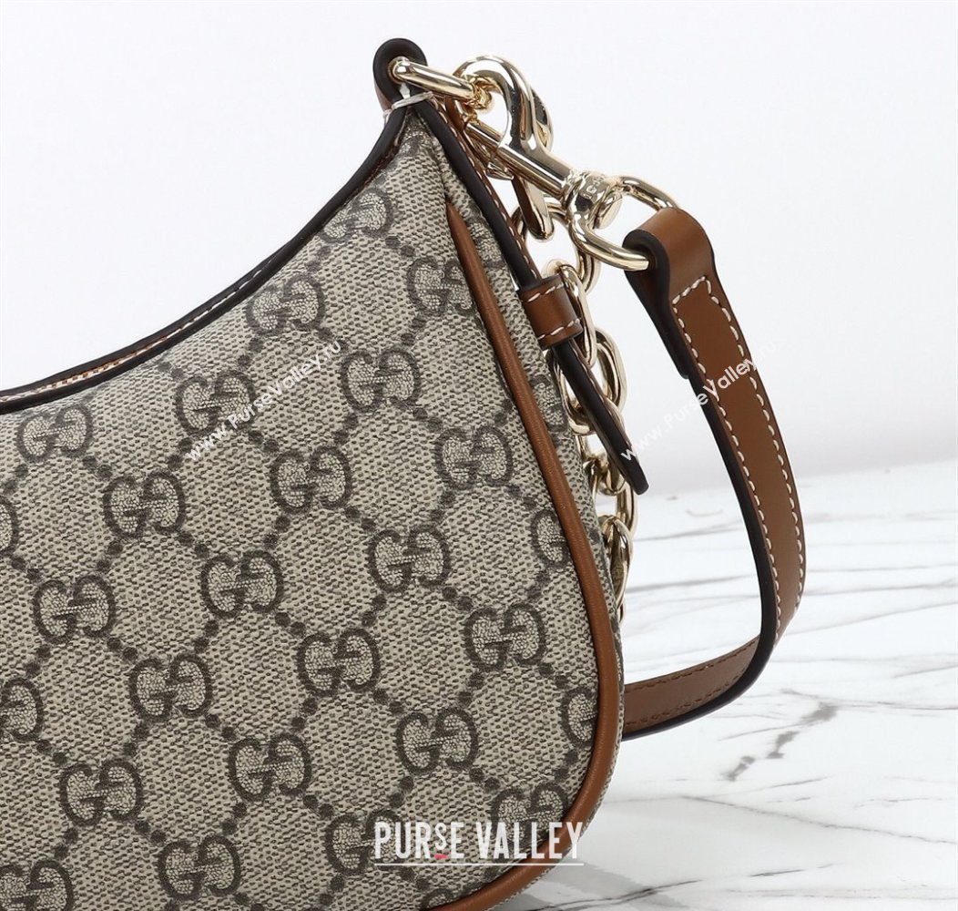 Gucci GG Canvas Emblem Small Shoulder bag 847447 Beige/Brown 2025 (DLH-250930064)