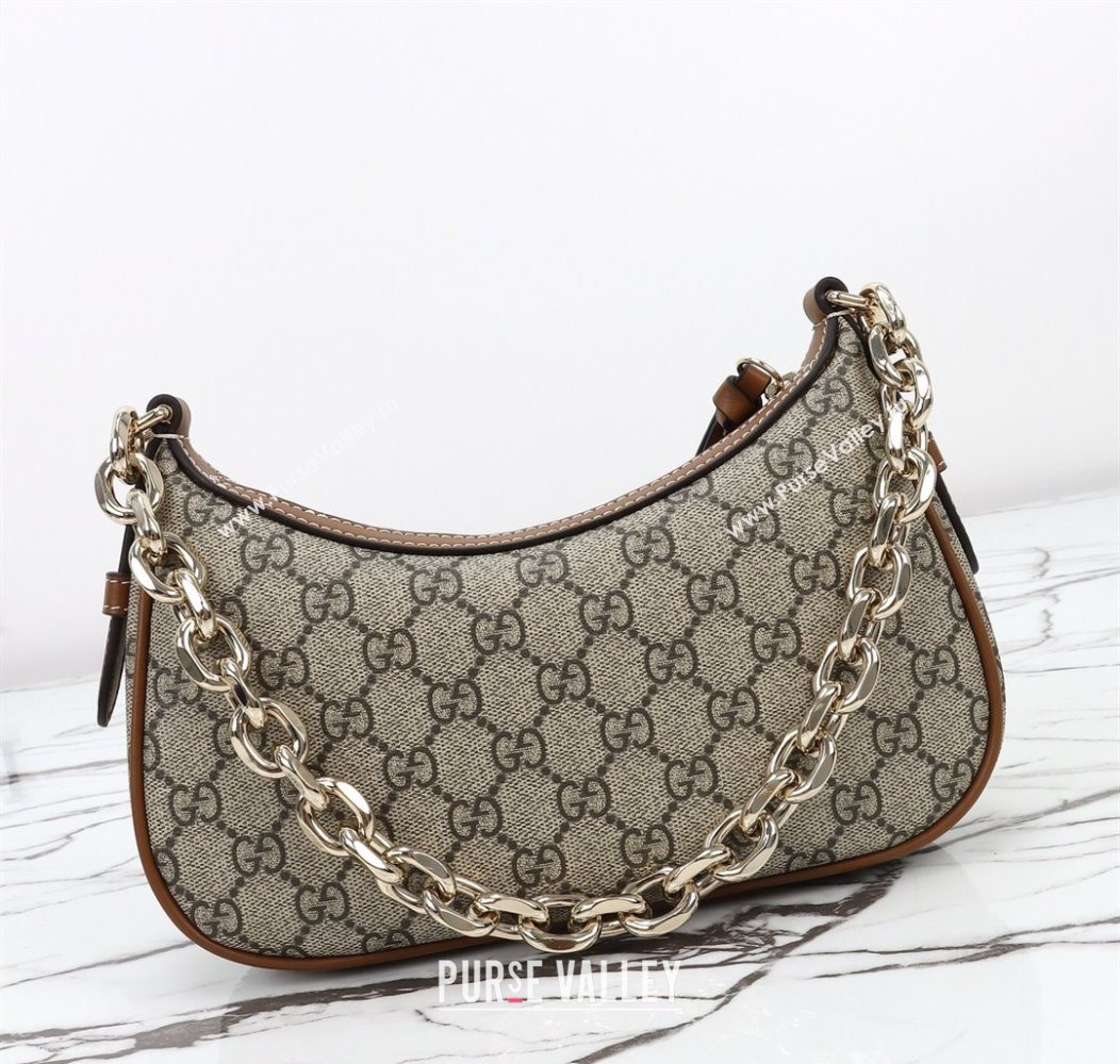 Gucci GG Canvas Emblem Small Shoulder bag 847447 Beige/Brown 2025 (DLH-250930064)