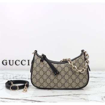 Gucci GG Canvas Emblem Small Shoulder bag 847447 Beige/Black 2025 (DLH-250930065)