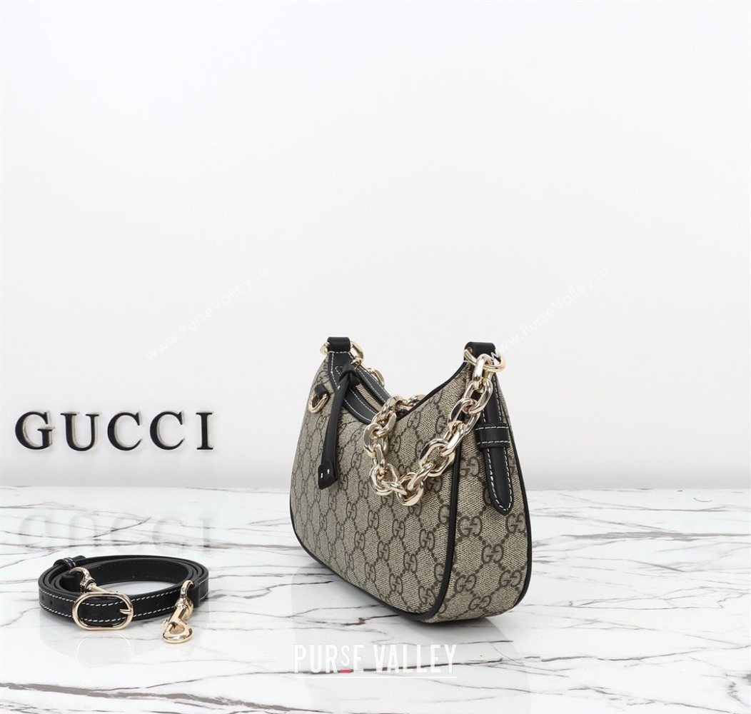 Gucci GG Canvas Emblem Small Shoulder bag 847447 Beige/Black 2025 (DLH-250930065)
