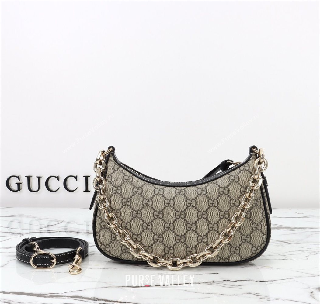 Gucci GG Canvas Emblem Small Shoulder bag 847447 Beige/Black 2025 (DLH-250930065)