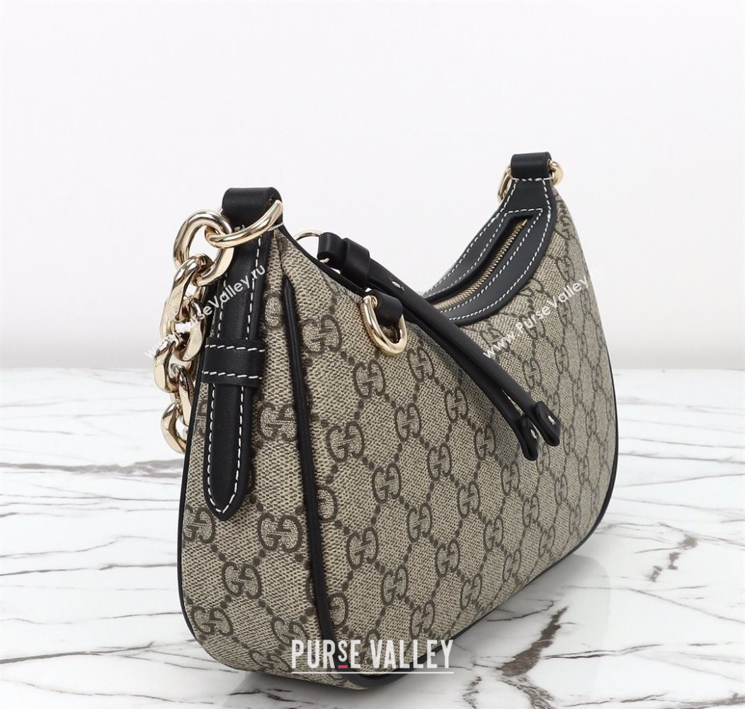 Gucci GG Canvas Emblem Small Shoulder bag 847447 Beige/Black 2025 (DLH-250930065)