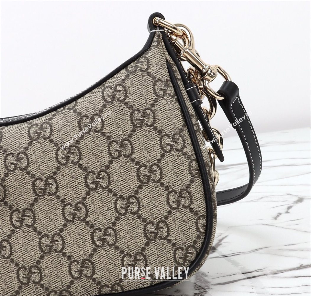 Gucci GG Canvas Emblem Small Shoulder bag 847447 Beige/Black 2025 (DLH-250930065)