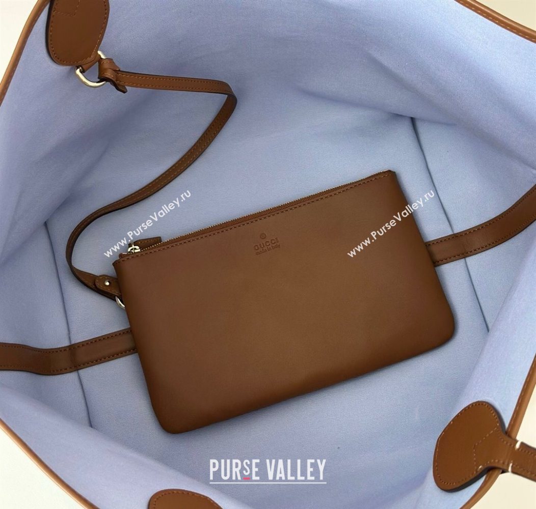 Gucci Totissima Large Tote Bag in GG Denim Light Blue 2025 837190 (DLH-250930031)