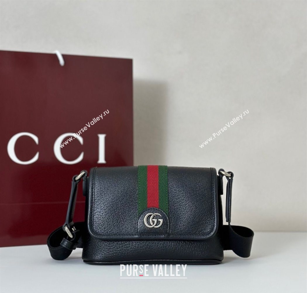 Gucci Ophidia Leather mini bag Black 2025 838599 (DLH-250930071)