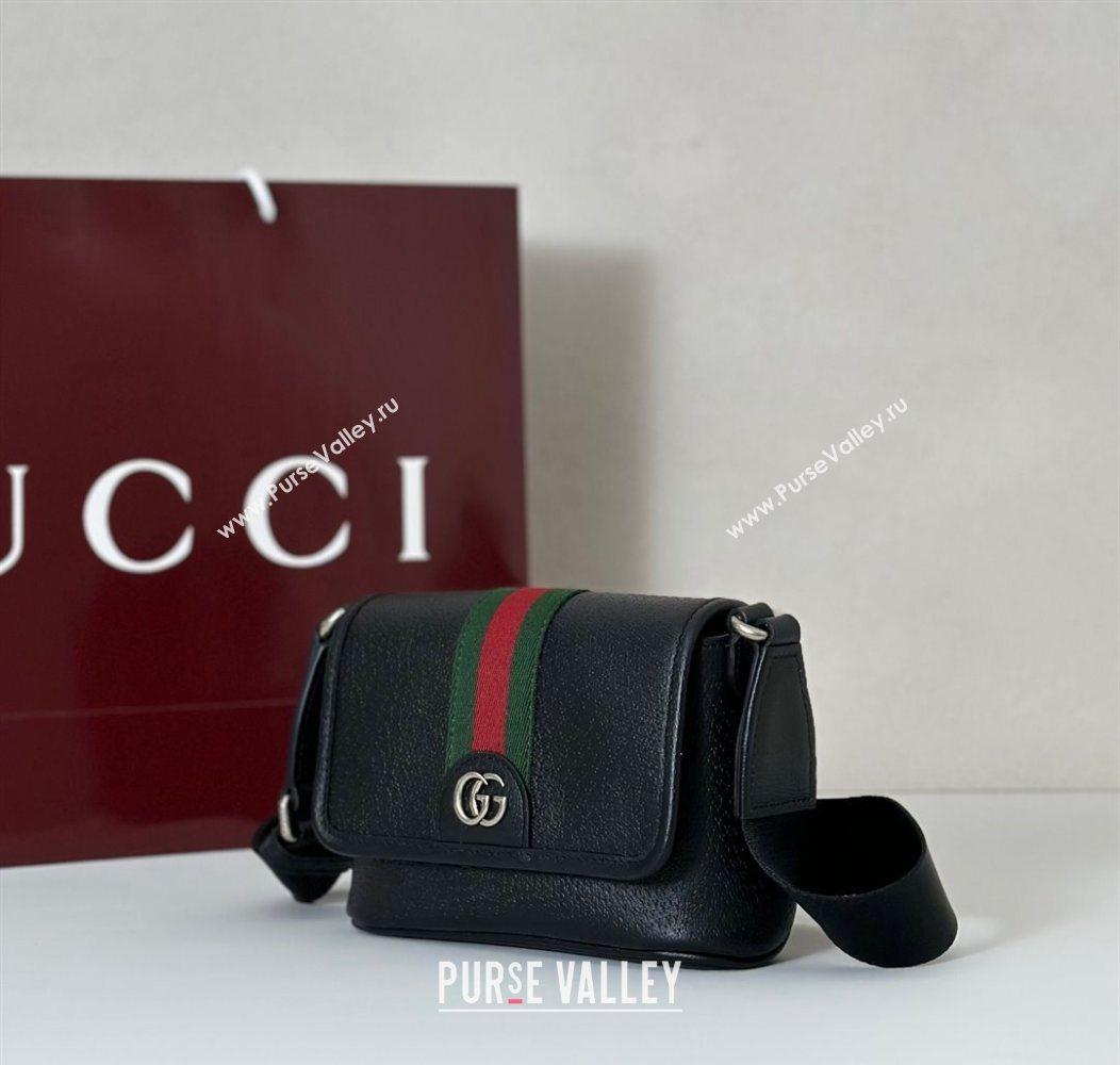 Gucci Ophidia Leather mini bag Black 2025 838599 (DLH-250930071)