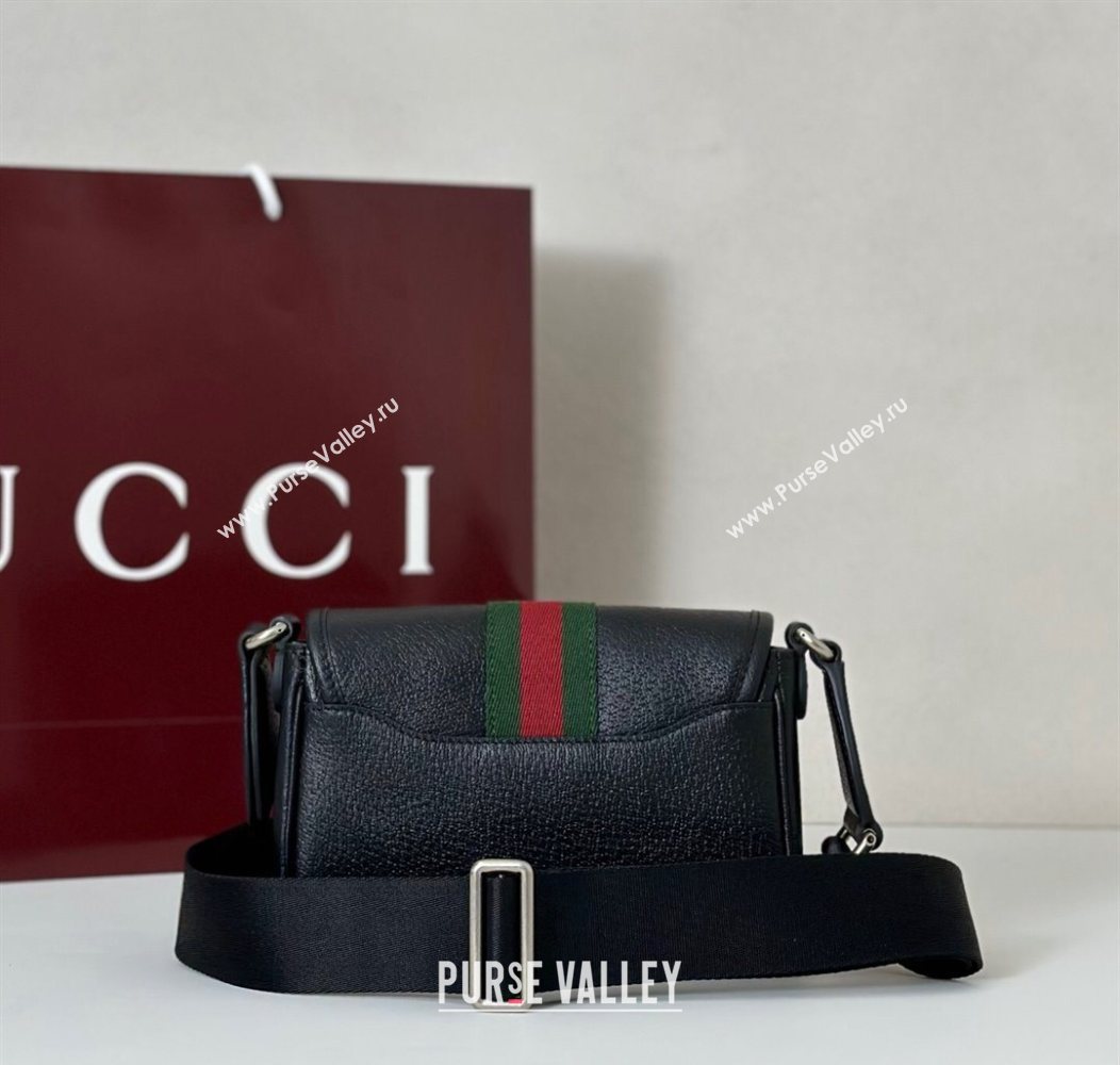 Gucci Ophidia Leather mini bag Black 2025 838599 (DLH-250930071)