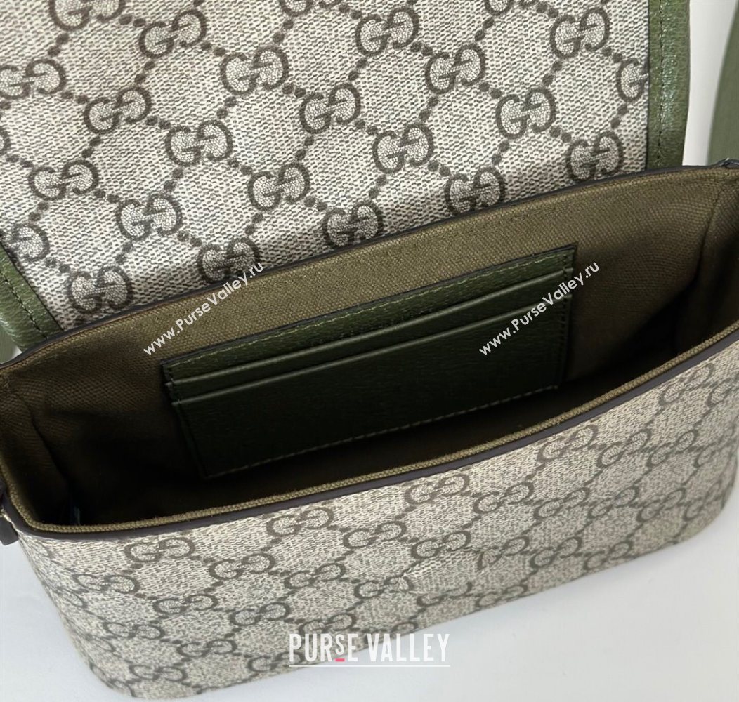 Gucci Ophidia GG Canvas mini bag Beige/Green 2025 838599 (DLH-250930072)