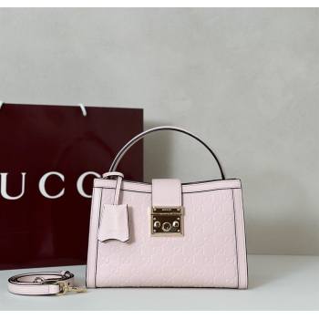 Gucci Padlock GG Leather Medium Handbag Pink 2025 838992 (DLH-250930077)