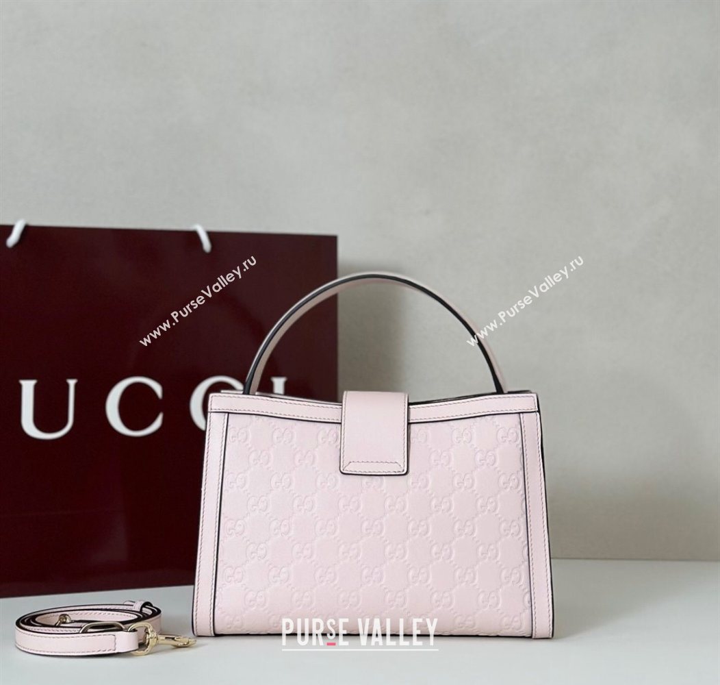 Gucci Padlock GG Leather Medium Handbag Pink 2025 838992 (DLH-250930077)