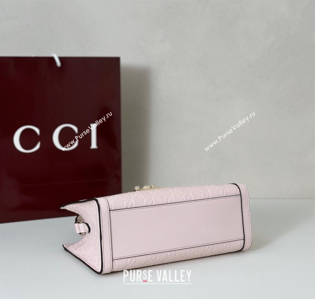 Gucci Padlock GG Leather Medium Handbag Pink 2025 838992 (DLH-250930077)