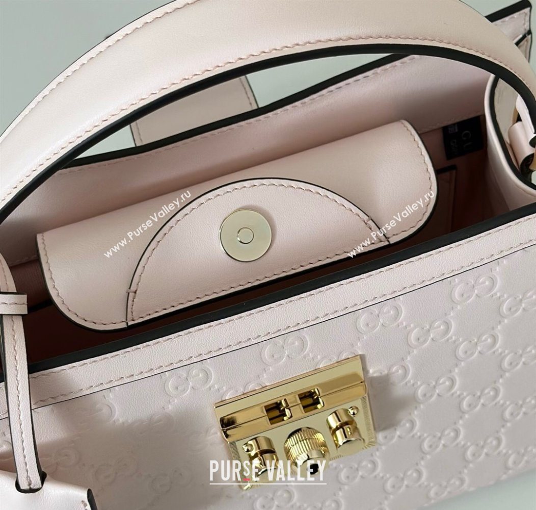 Gucci Padlock GG Leather Medium Handbag Pink 2025 838992 (DLH-250930077)