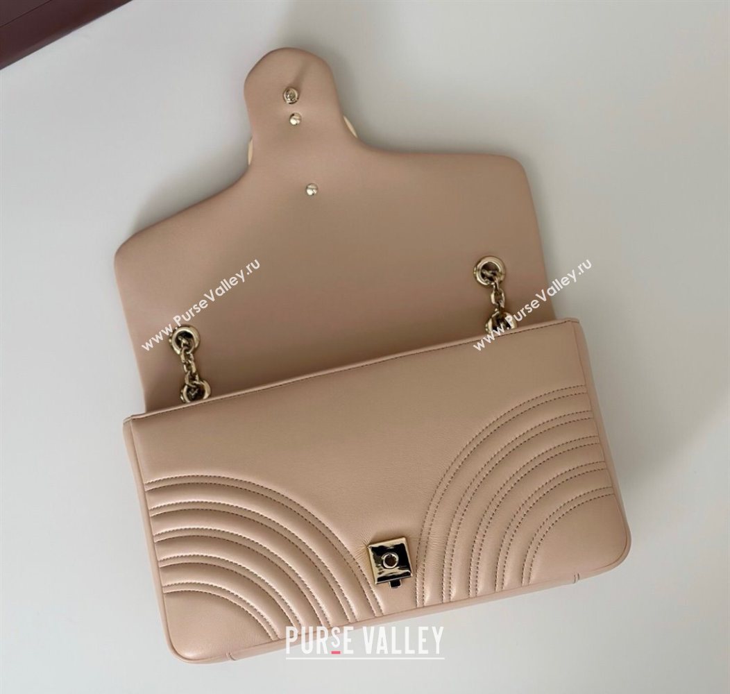Gucci GG Marmont Chevron Leather large shoulder bag Soft Pink 2025 838985 (DLH-250930080)