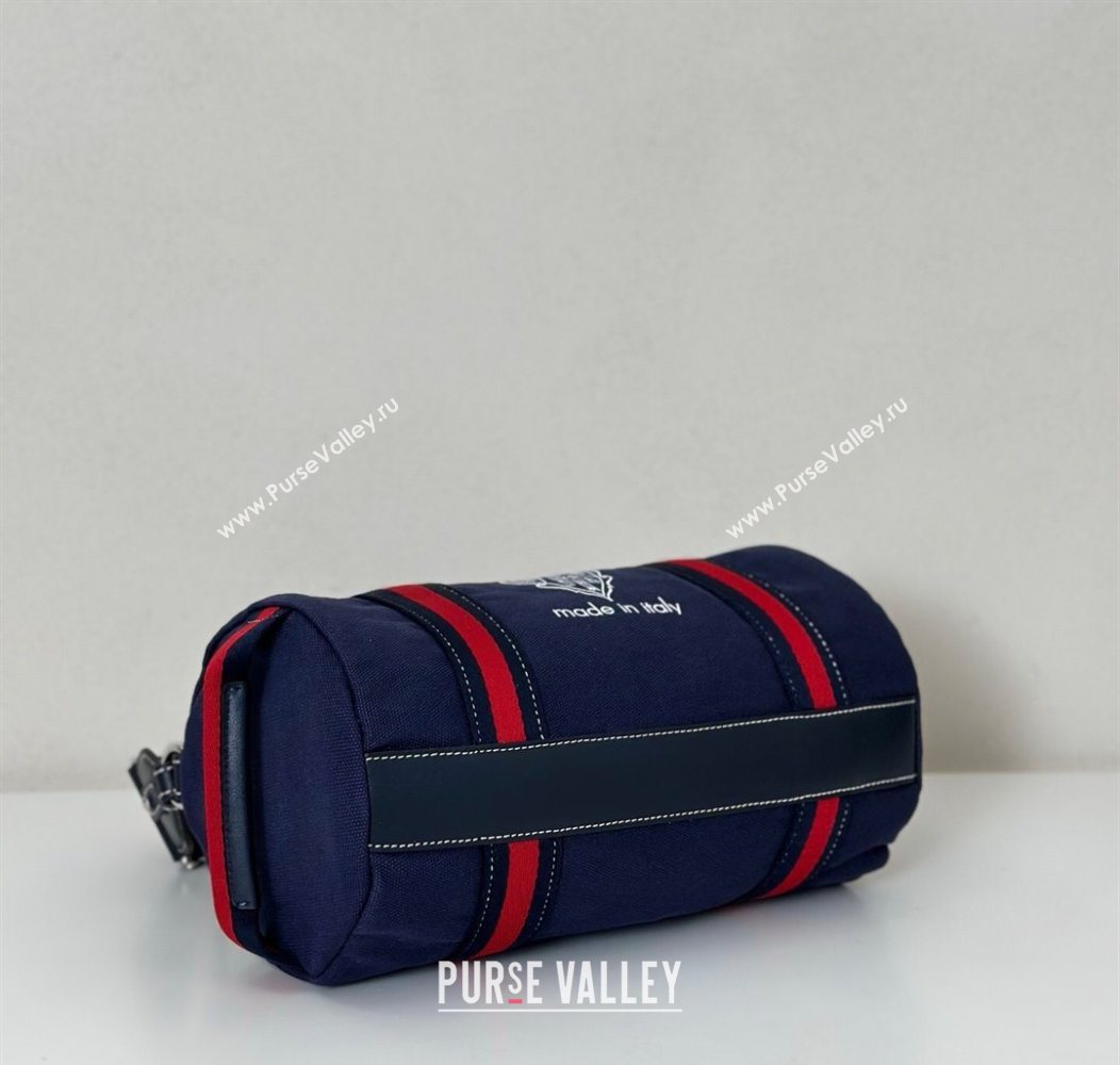 Gucci Small printed canvas duffle bag Dark Blue 2025 816865 (DLH-250930052)