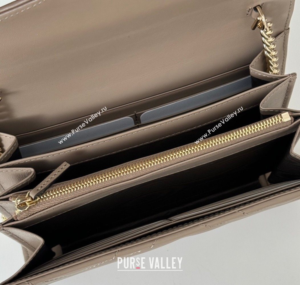 Gucci GG Marmont Matelasse Leather Chain Mini Bag 474575 Taupe Grey 2025 (DLH-250930089)