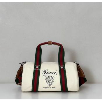 Gucci Small printed canvas duffle bag White 2025 816865 (DLH-250930053)