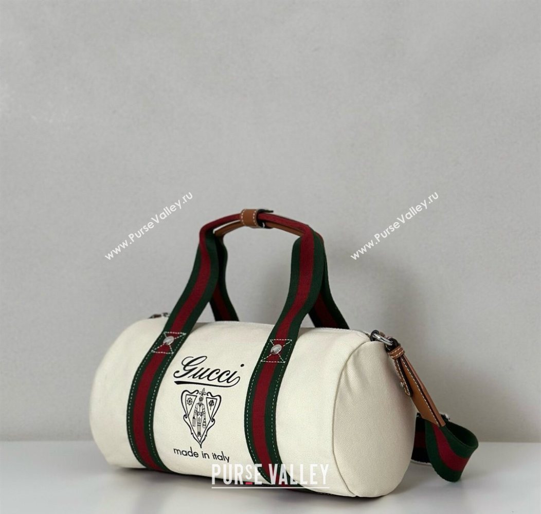 Gucci Small printed canvas duffle bag White 2025 816865 (DLH-250930053)