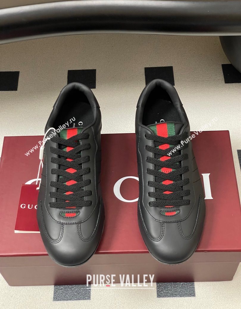 Gucci Calf Leather Sneakers Black 2025 857016 (MD-251021003)