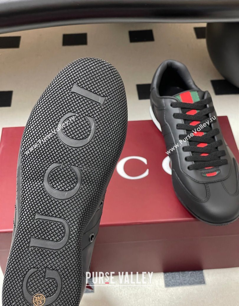 Gucci Calf Leather Sneakers Black 2025 857016 (MD-251021003)