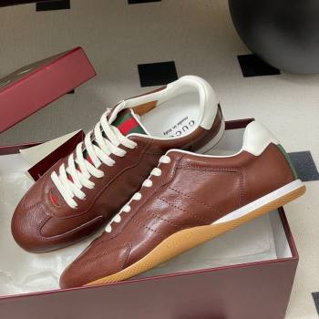 Gucci Calf Leather Sneakers Dark Brown 2025 857016 (MD-251021009)