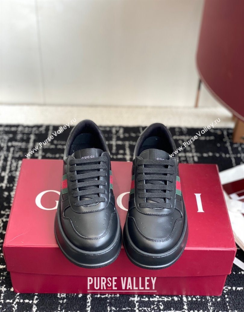 Gucci Chunky Platform Sneakers 5cm in Leather Black 2025 848307 (MD-251021012)