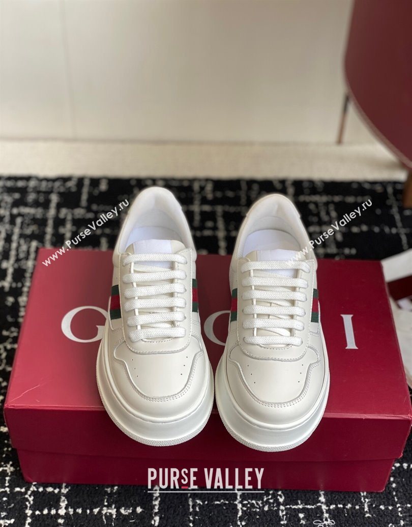 Gucci Chunky Platform Sneakers 5cm in Calf Leather White 2025 848307 (MD-251021013)