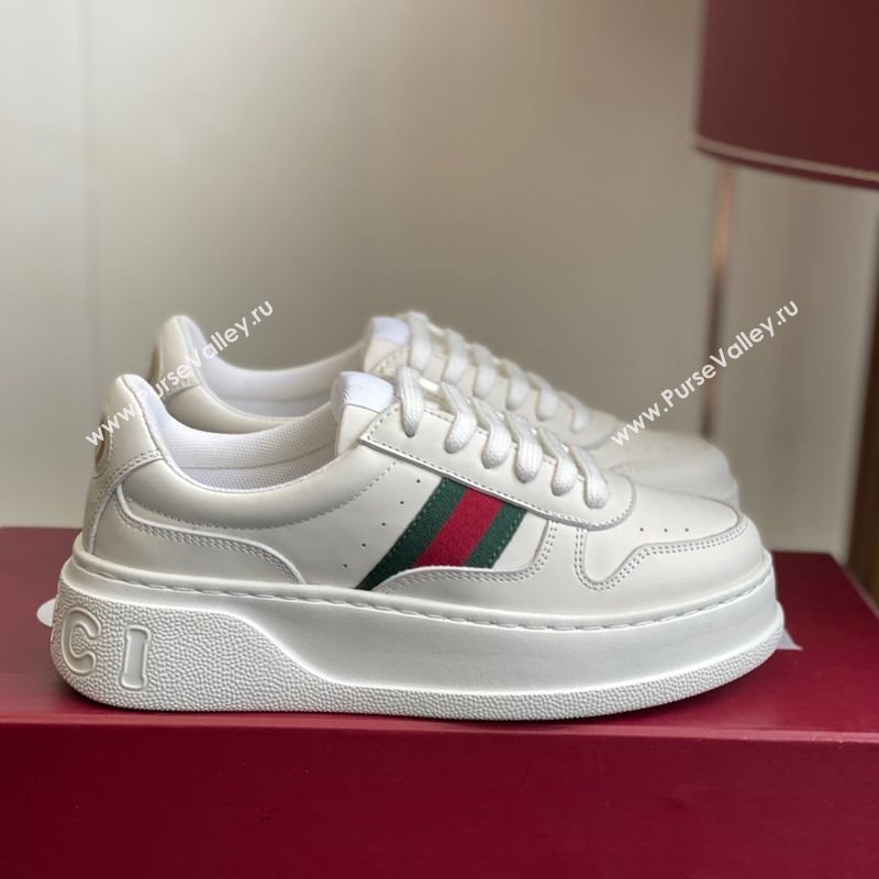 Gucci Chunky Platform Sneakers 5cm in Calf Leather White 2025 848307 (MD-251021013)
