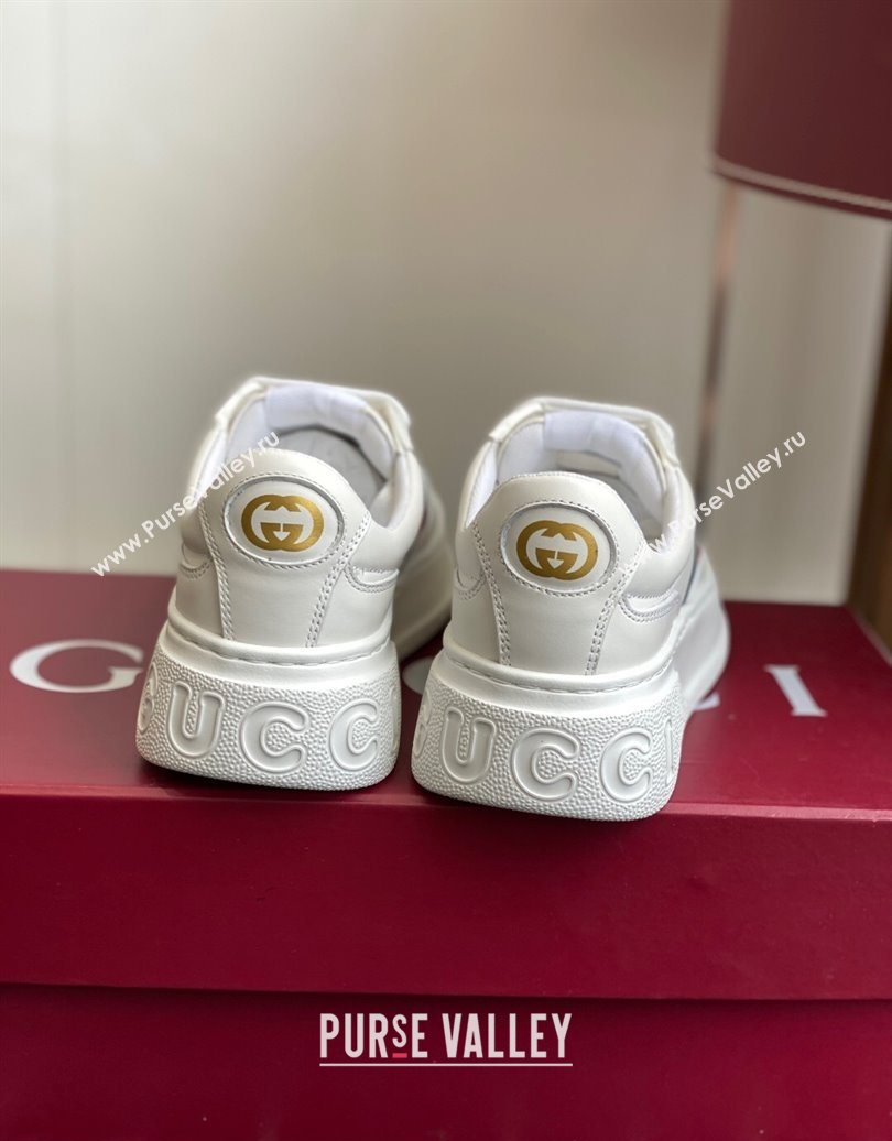 Gucci Chunky Platform Sneakers 5cm in Calf Leather White 2025 848307 (MD-251021013)