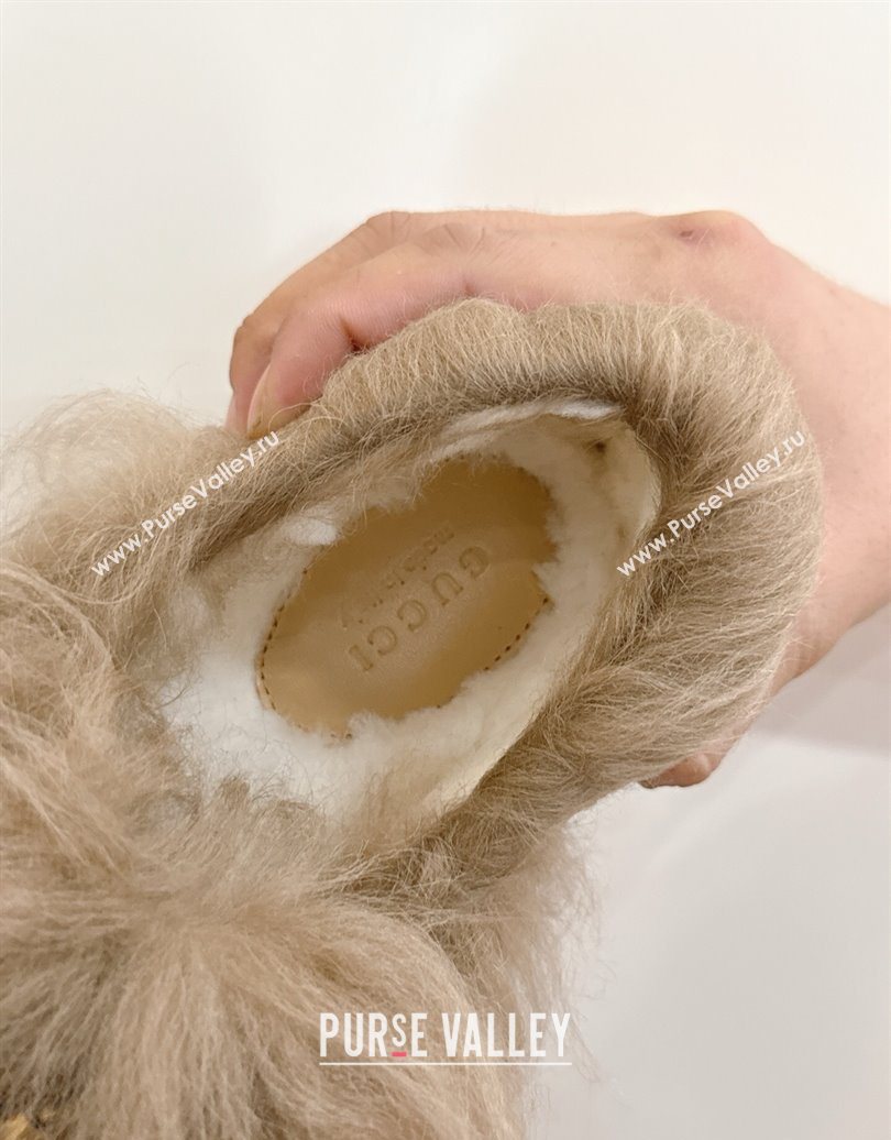 Gucci Suede and Wool Flat Loafers with Horsebit Green 20252 GG102001 (MD-251020041)