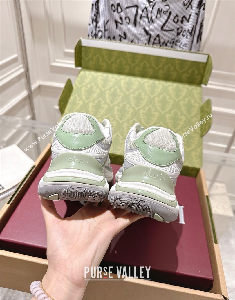 Gucci 2.0 Sneakers in Mesh and Leather Light Green 2025 816489 (MD-251021016)