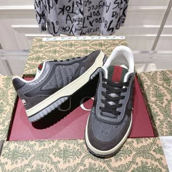 Gucci Re-Web Sneakers in GG Nylon and Suede Grey 2025 785452 (MD-251021019)