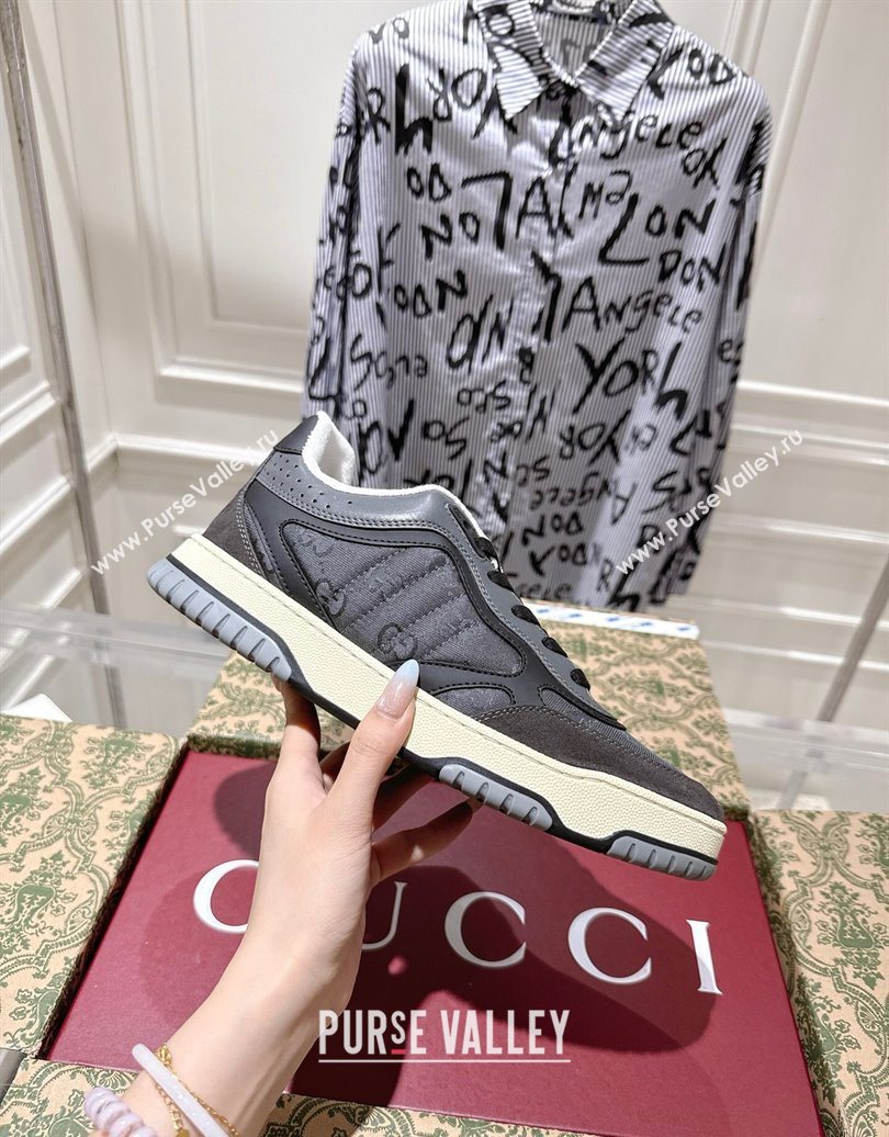 Gucci Re-Web Sneakers in GG Nylon and Suede Grey 2025 785452 (MD-251021019)