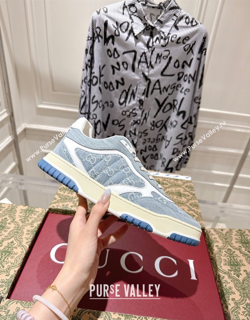 Gucci Re-Web Sneakers in GG Denim Blue 2025 785452 (MD-251021020)