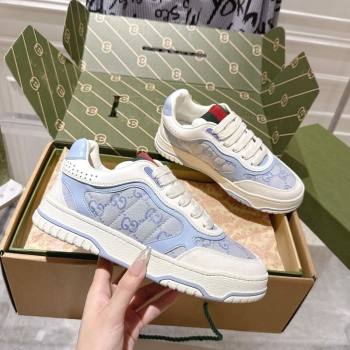 Gucci Re-Web Sneakers in GG Canvas and Leather Purple 2025 785452 (MD-251021024)