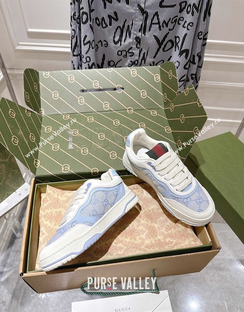 Gucci Re-Web Sneakers in GG Canvas and Leather Purple 2025 785452 (MD-251021024)