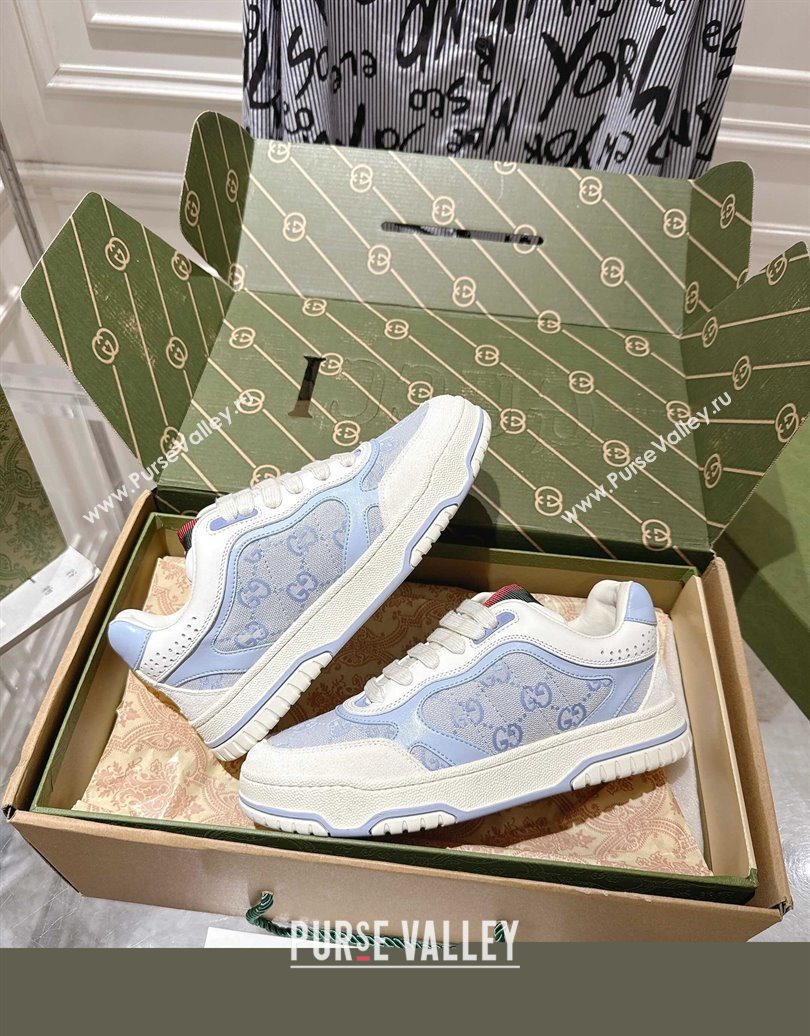 Gucci Re-Web Sneakers in GG Canvas and Leather Purple 2025 785452 (MD-251021024)