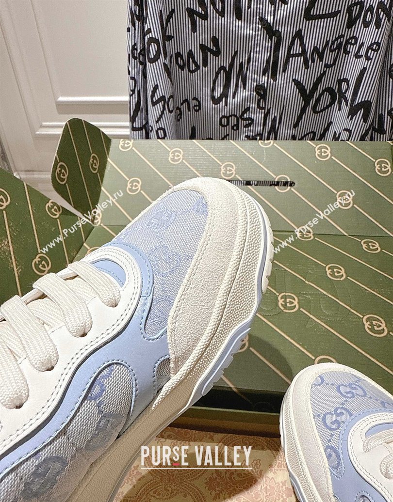 Gucci Re-Web Sneakers in GG Canvas and Leather Purple 2025 785452 (MD-251021024)