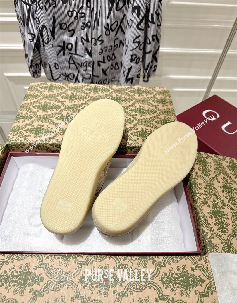 Gucci G75 Sneakers in Mesh and Suede Beige 2025 849465 (MD-251021029)