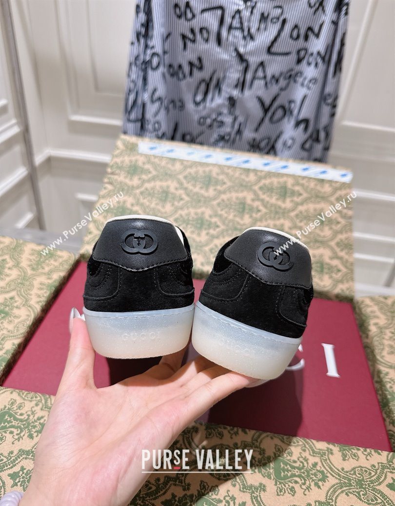 Gucci G75 Sneakers in Velvet and Suede Black 2025 849465 (MD-251021031)
