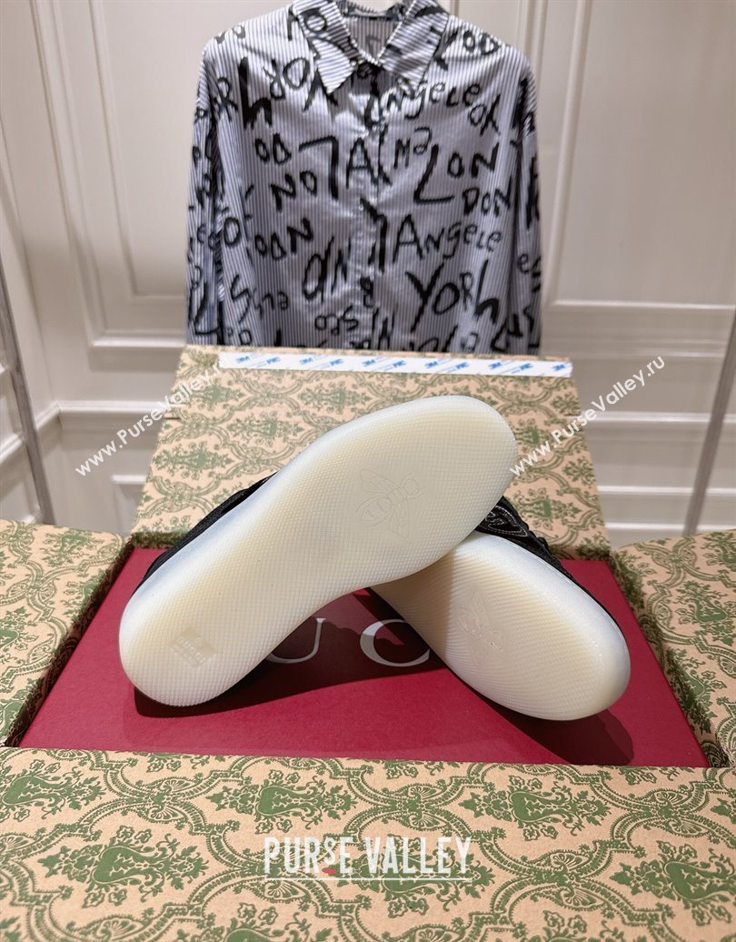 Gucci G75 Sneakers in Velvet and Suede Black 2025 849465 (MD-251021031)