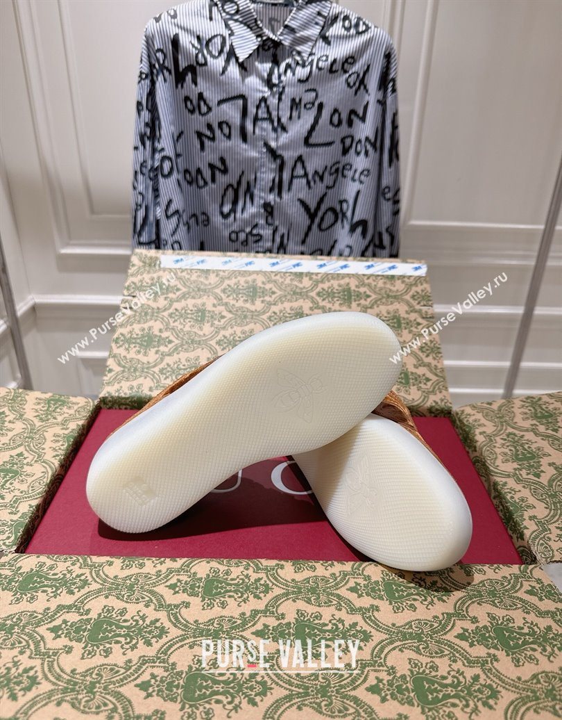 Gucci G75 Sneakers in Velvet and Suede Brown 2025 849465 (MD-251021034)