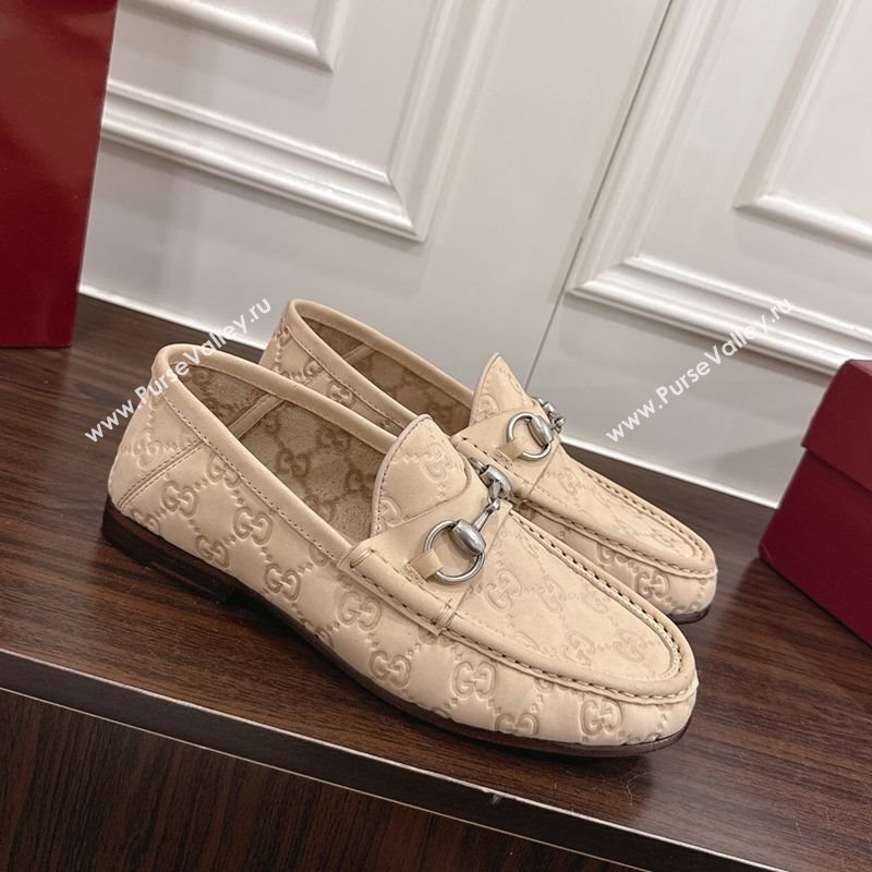 Gucci Gigi Loafers in GG Suede with Horsebit Beige 2025 832633 (MD-251021081)